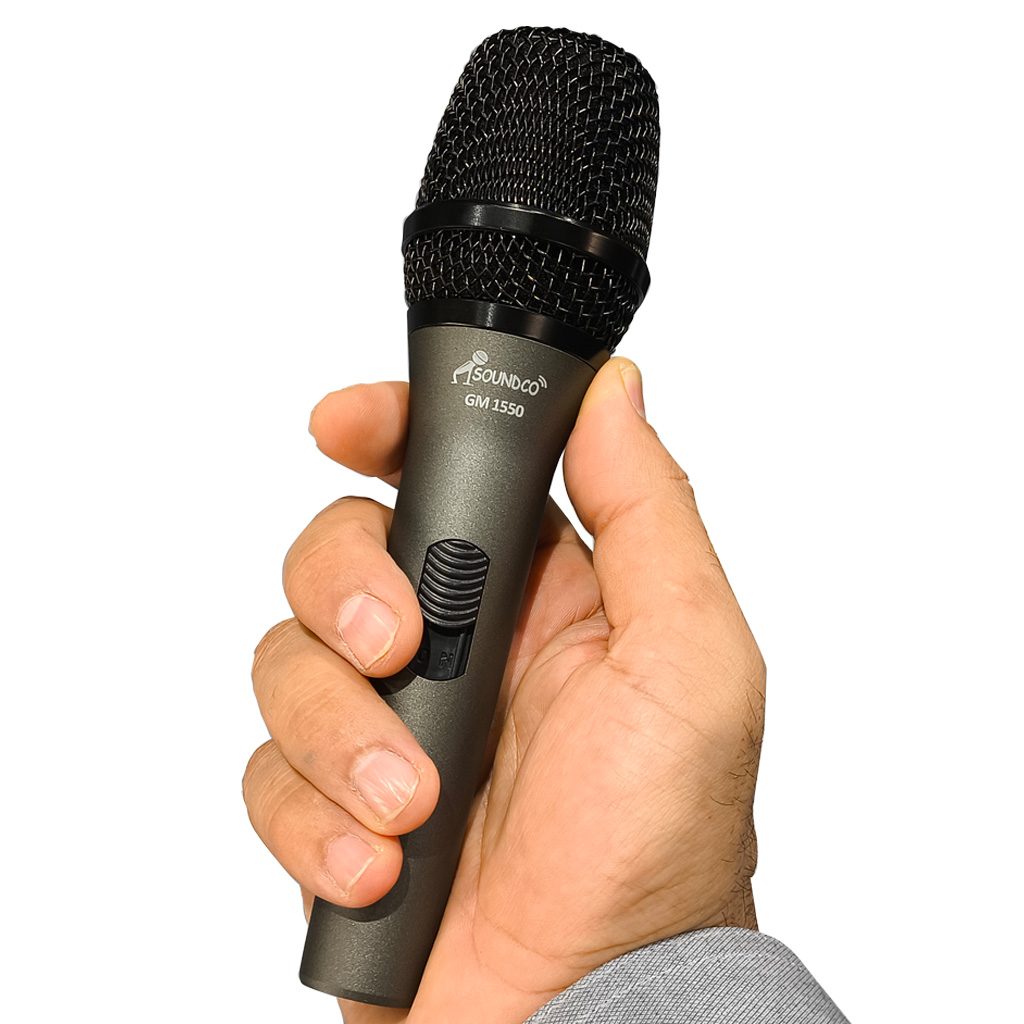 میکروفون-با-سیم-ساندکو-مدل-GM1550-نمای-دست